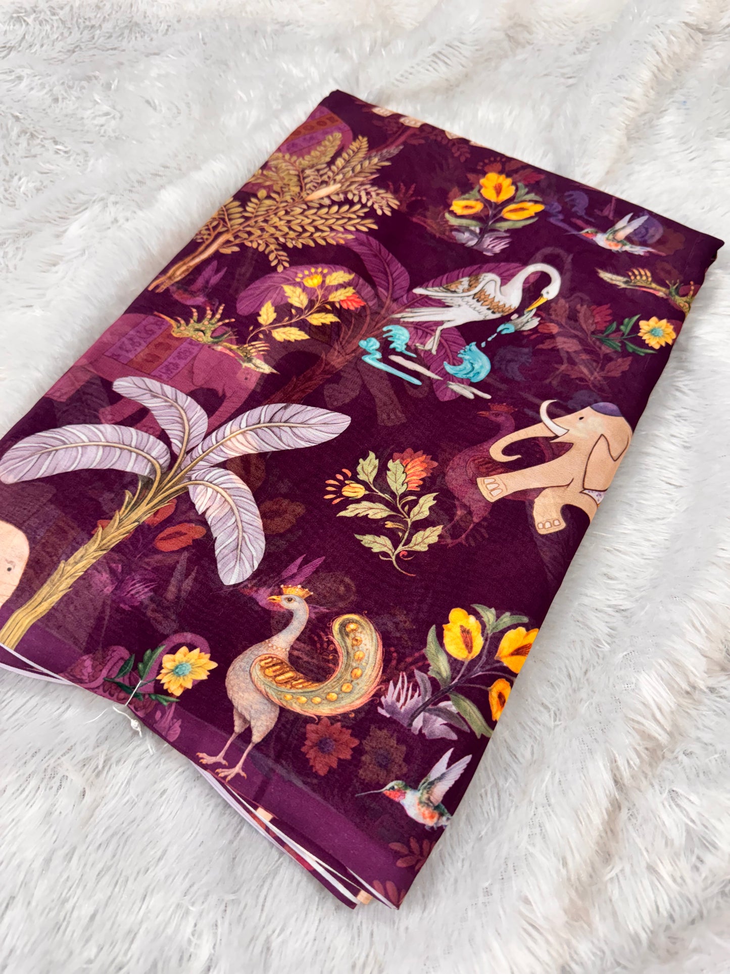 Georget digital print sarees-SR1272O