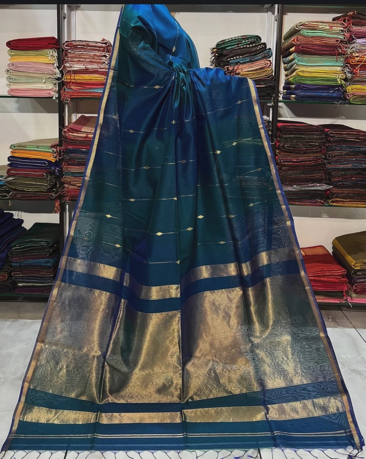 Handloom maheswari silk sarees-SR1298E