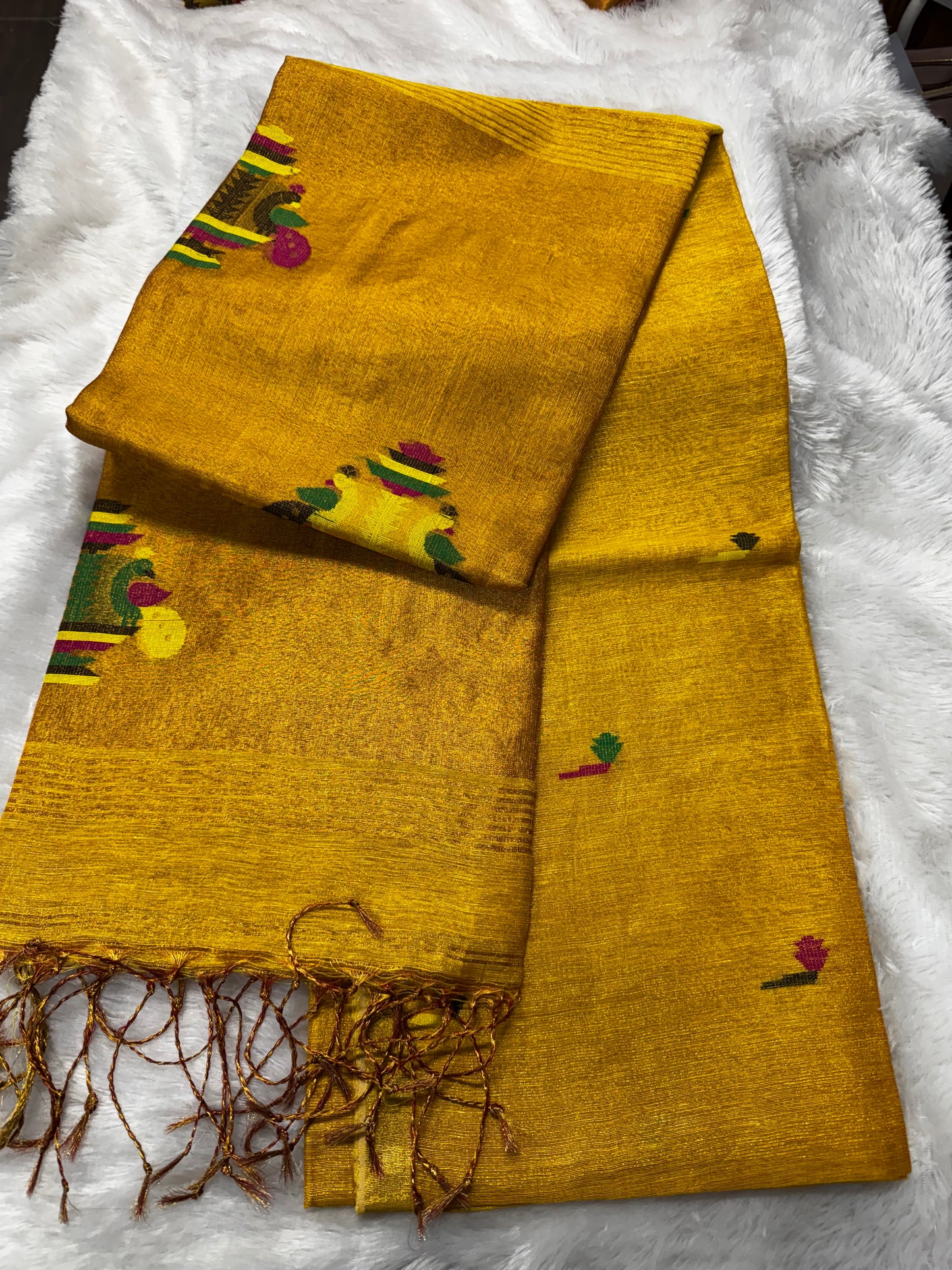 Linen tissue paithani saree-SR1224P