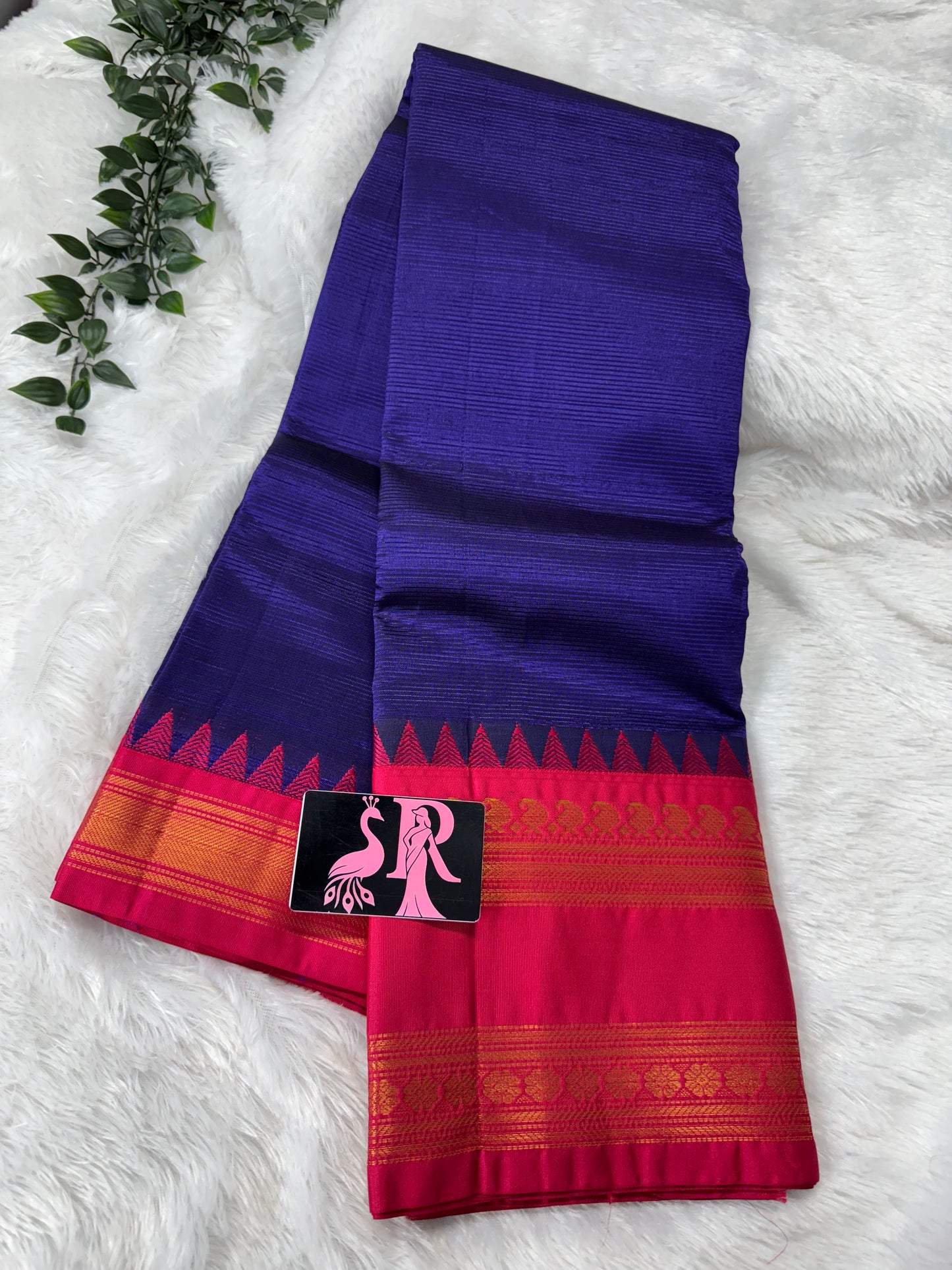 Mangalagiri pattu with vintage borders-SR1158D