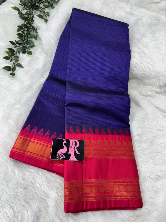 Mangalagiri pattu with vintage borders-SR1158D