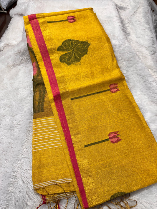 Linen tissue Jamdhani saree-SR1271D