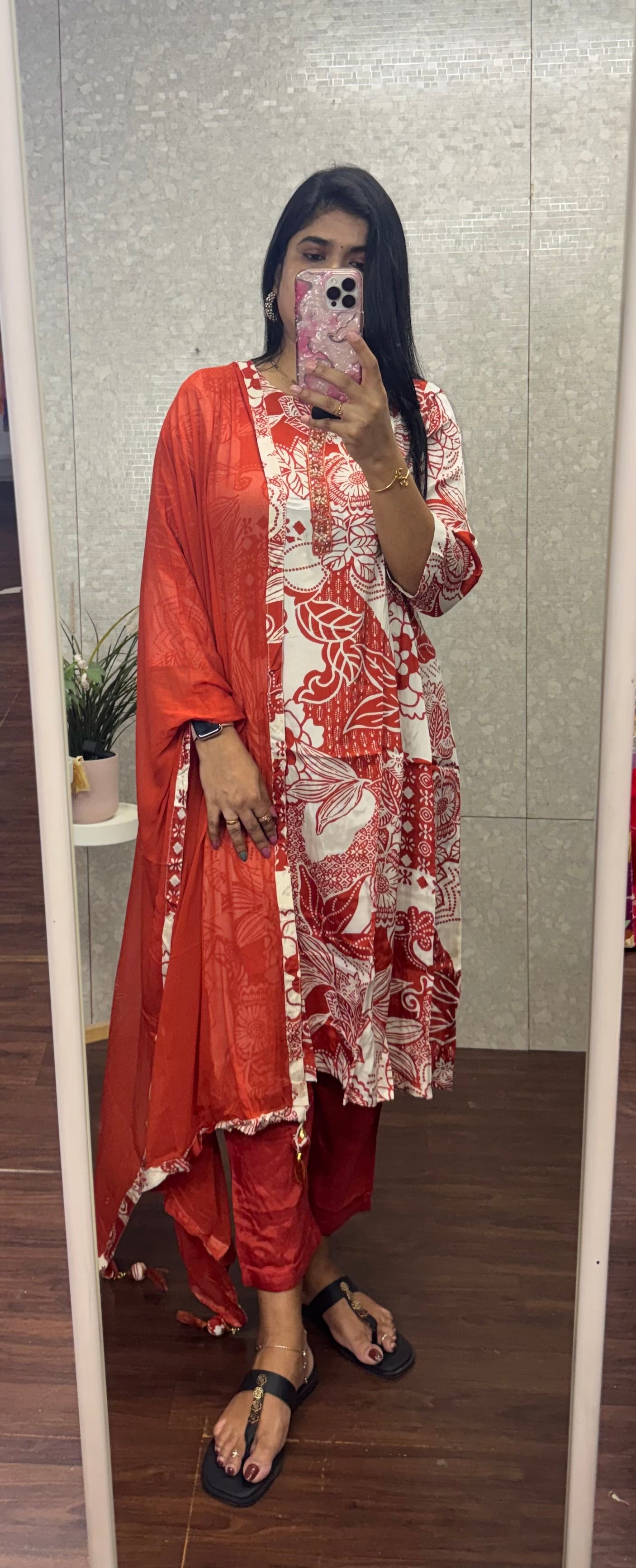Dola silk suit set-SRM005