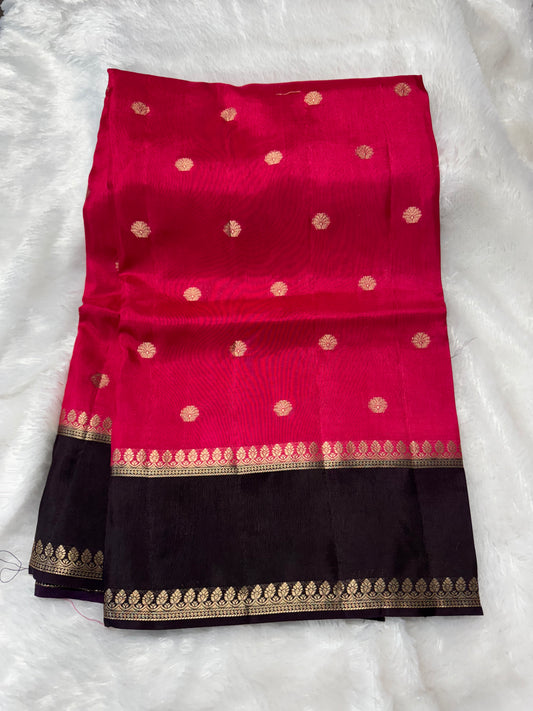 Russian silk vintage saree-SR1176A