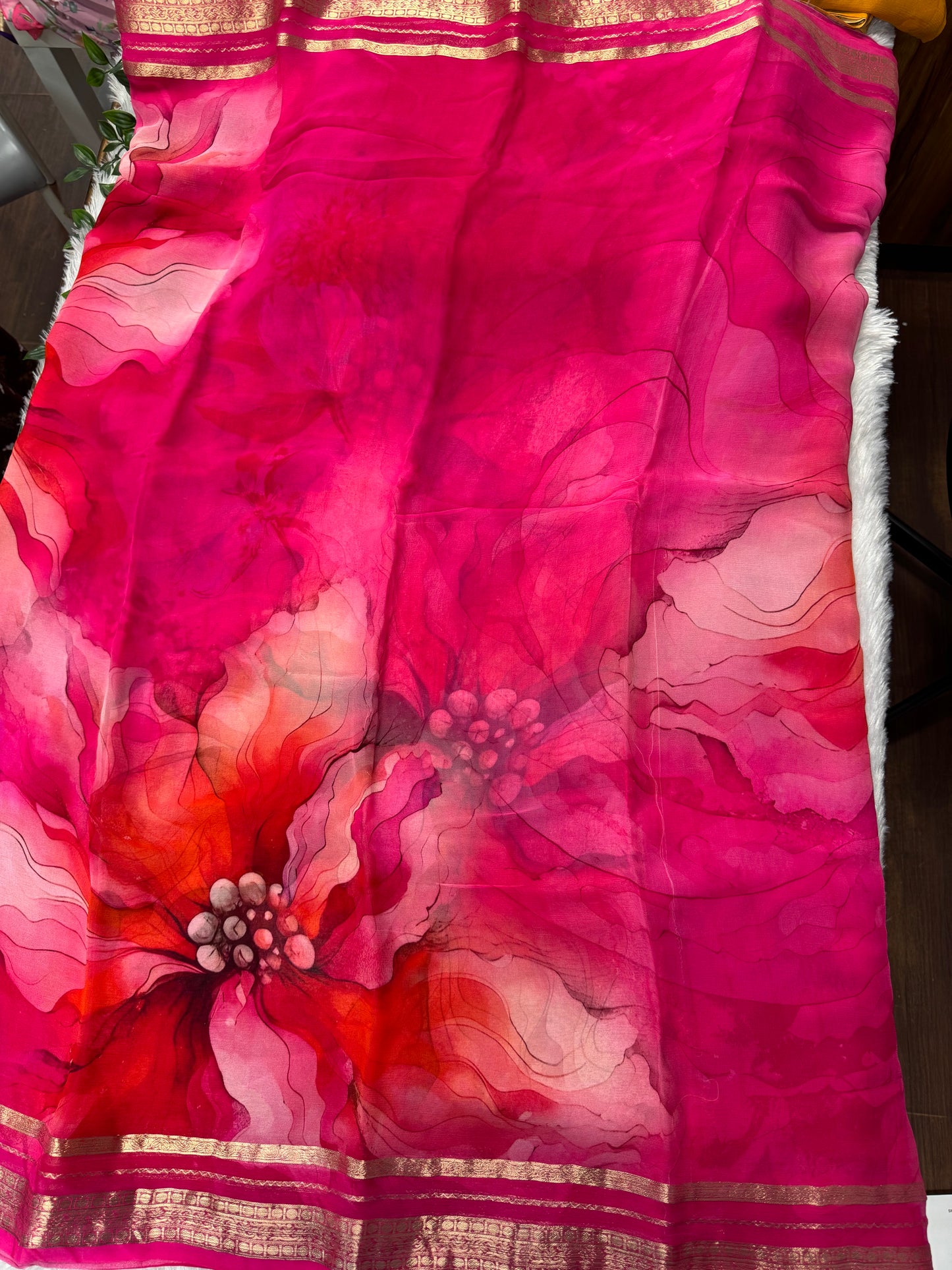 Pure chiffon digital print saree-SR1150E