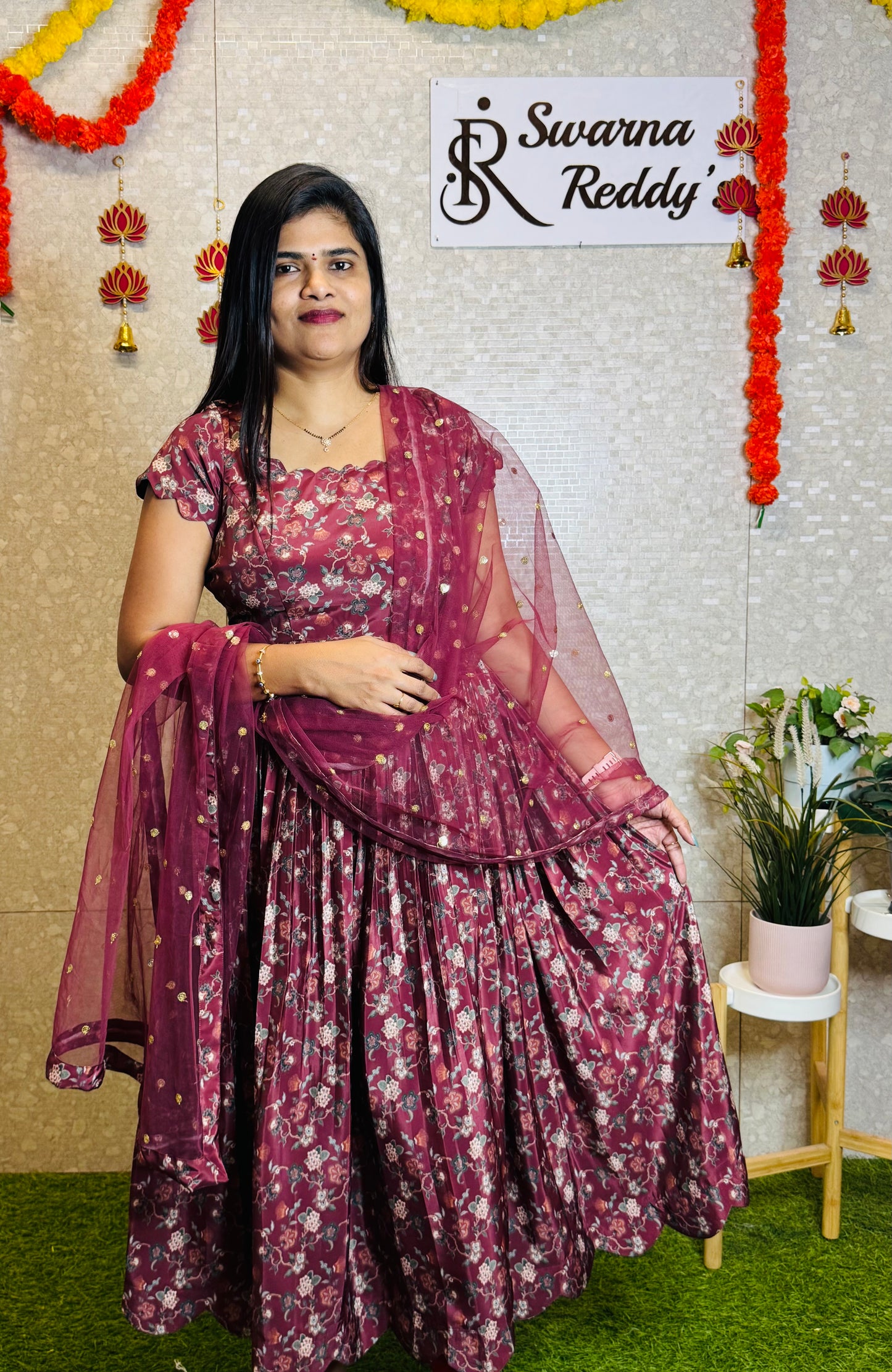 Crepe Silk Anarkali-SRA1001C