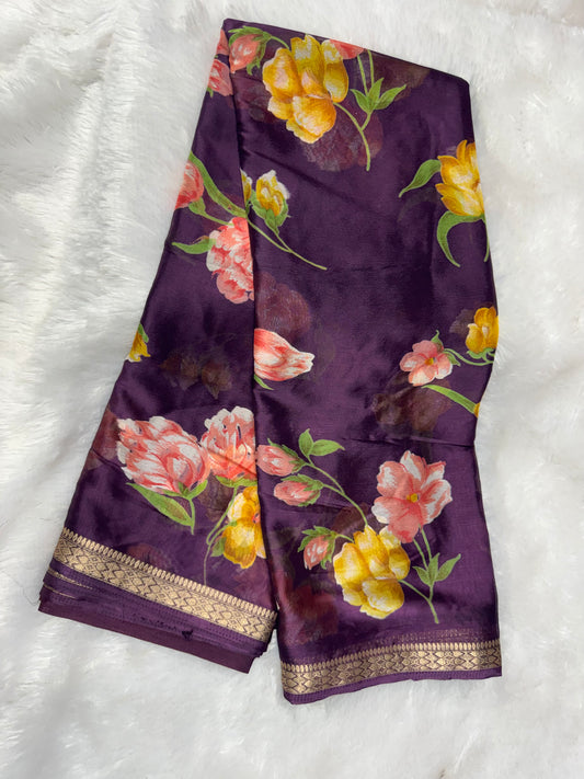 Chinnon digital print saree-Sr1210F