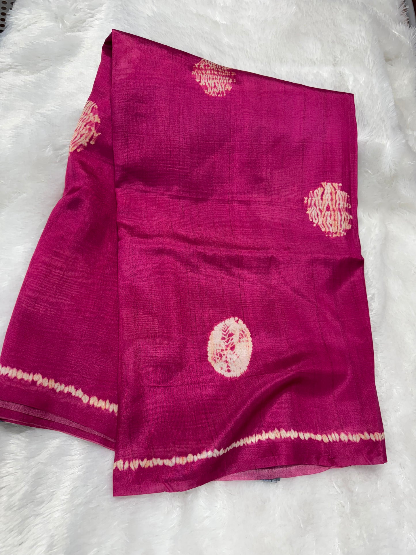 Tassar crepe silk fusion saree-SR1177F