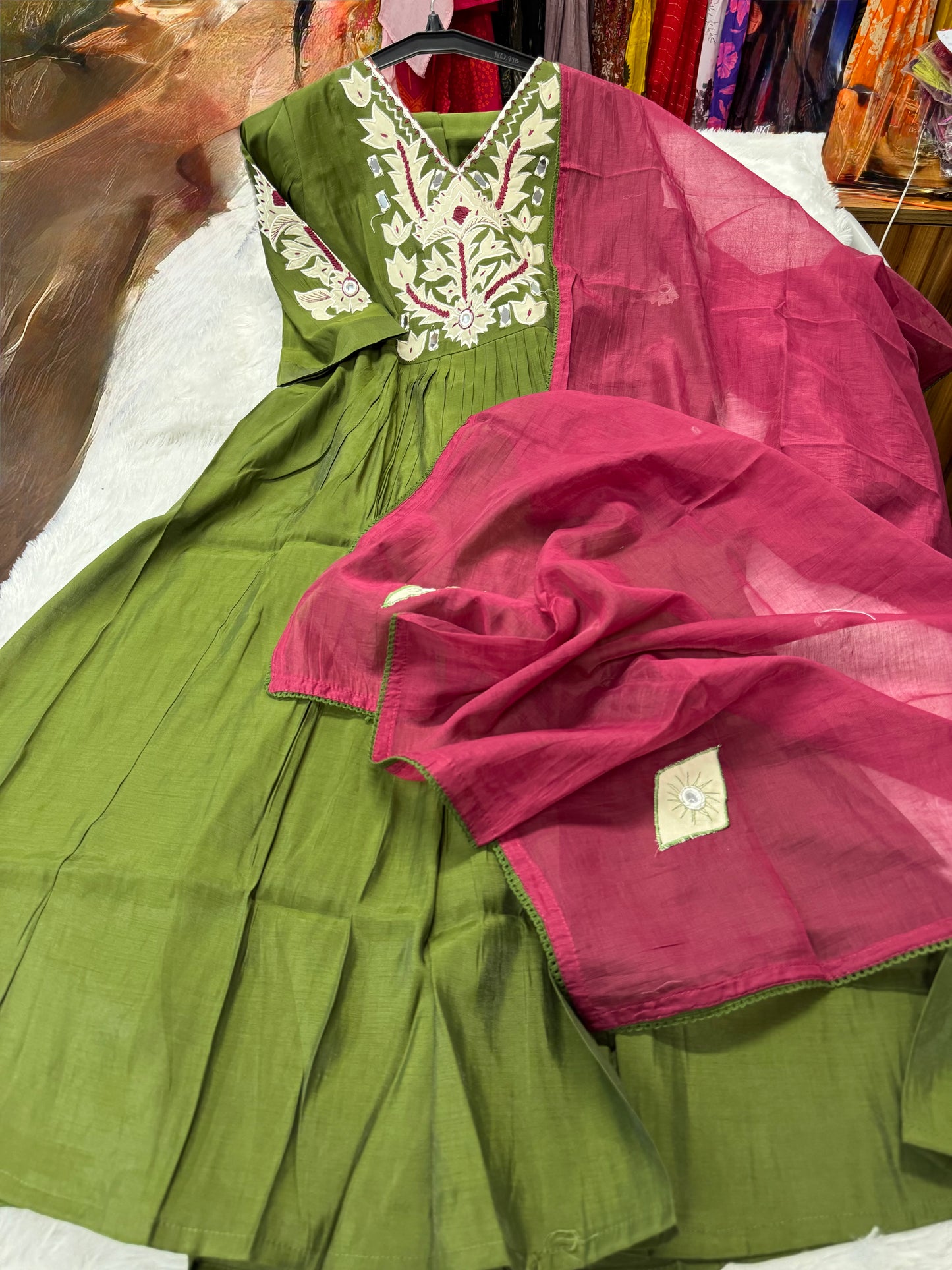 Mulchanderi suit-SRS059D