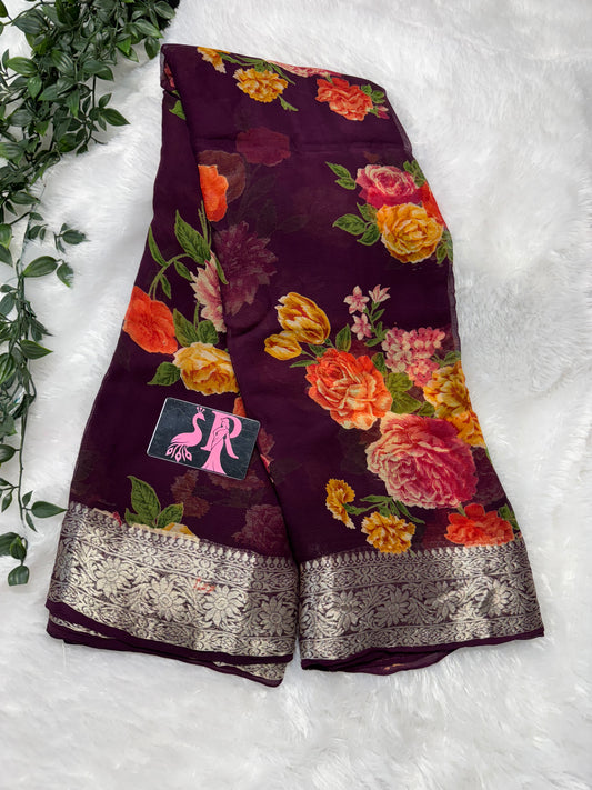 Pure chiffon floral-SRC009