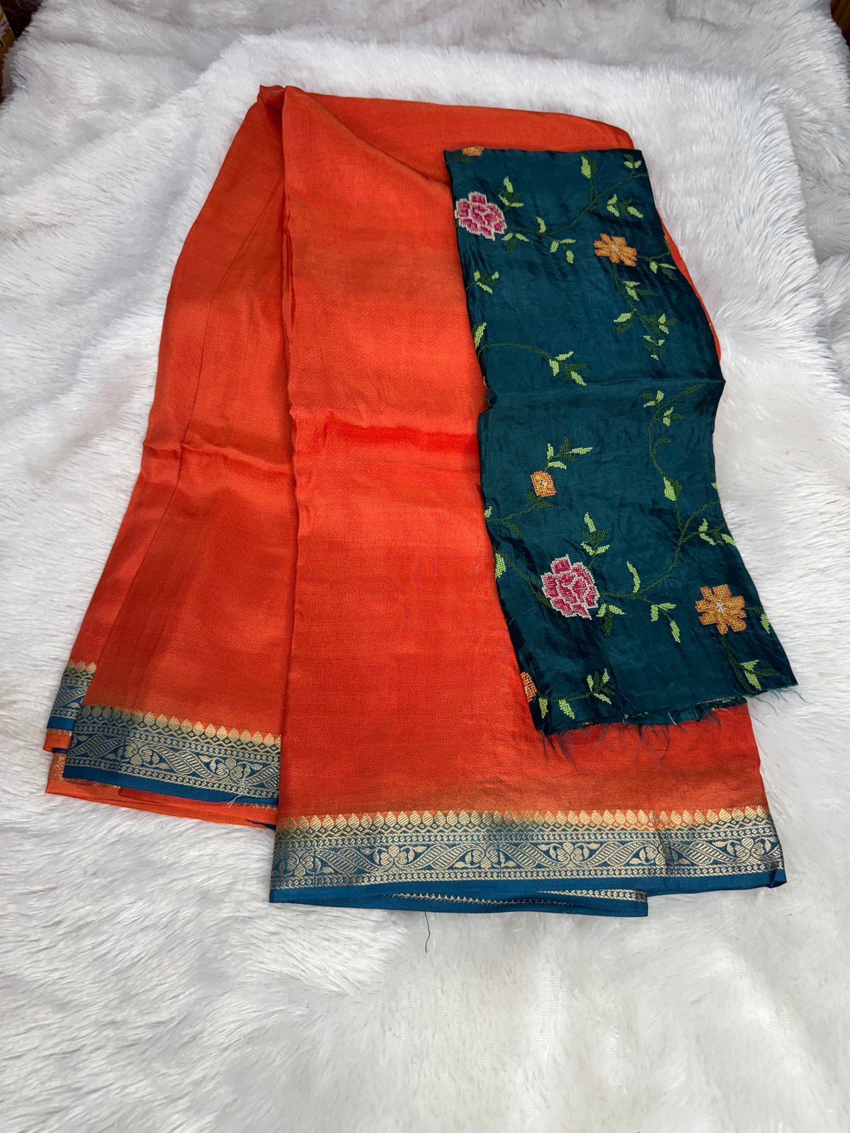 Mysore crepe  saree-SR1341A