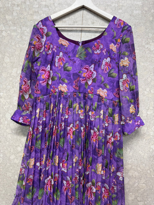 Chiffon printed frock -SRF1050A1