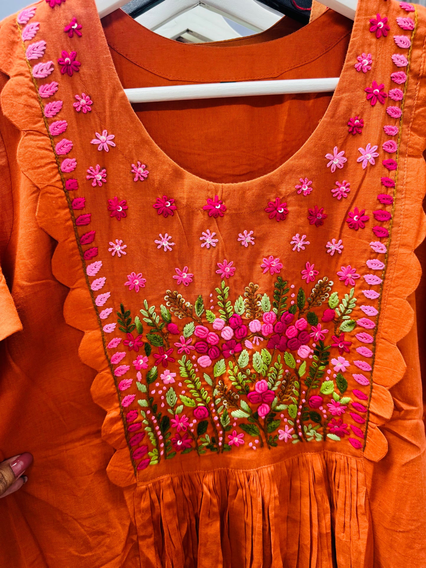 Pure Mulmul Cotton Frock-SRF2001A