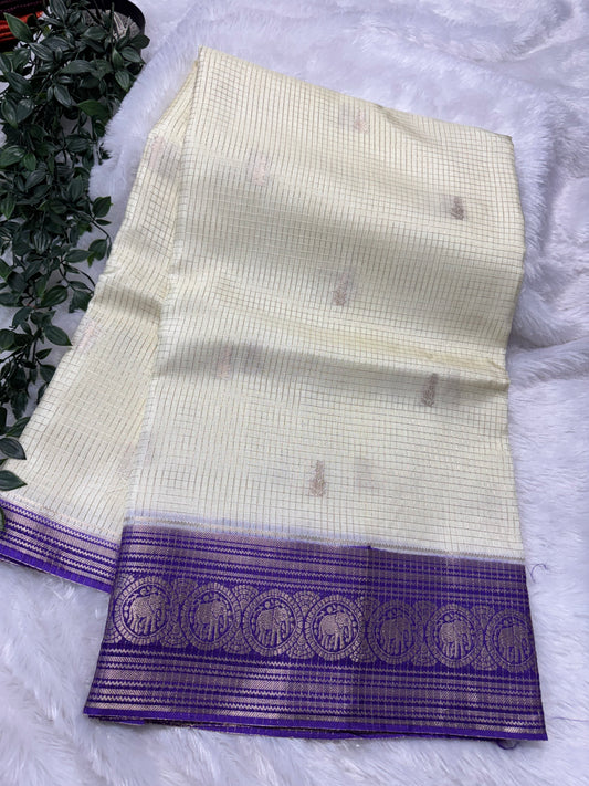 Vintage checks Mysore Georget -SR1174D