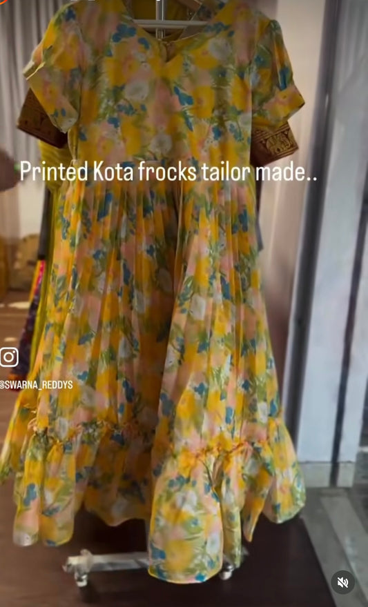 Kota Digital Print Frock-SRF1025A