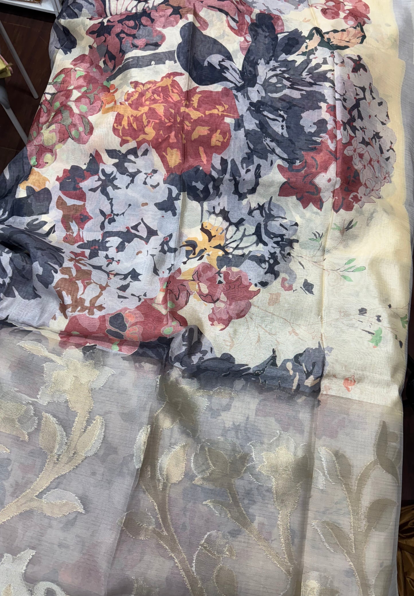 Linen silk jamdhani-SR1085B