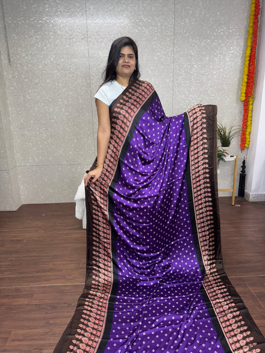 Ajrakh saree-SR1017D