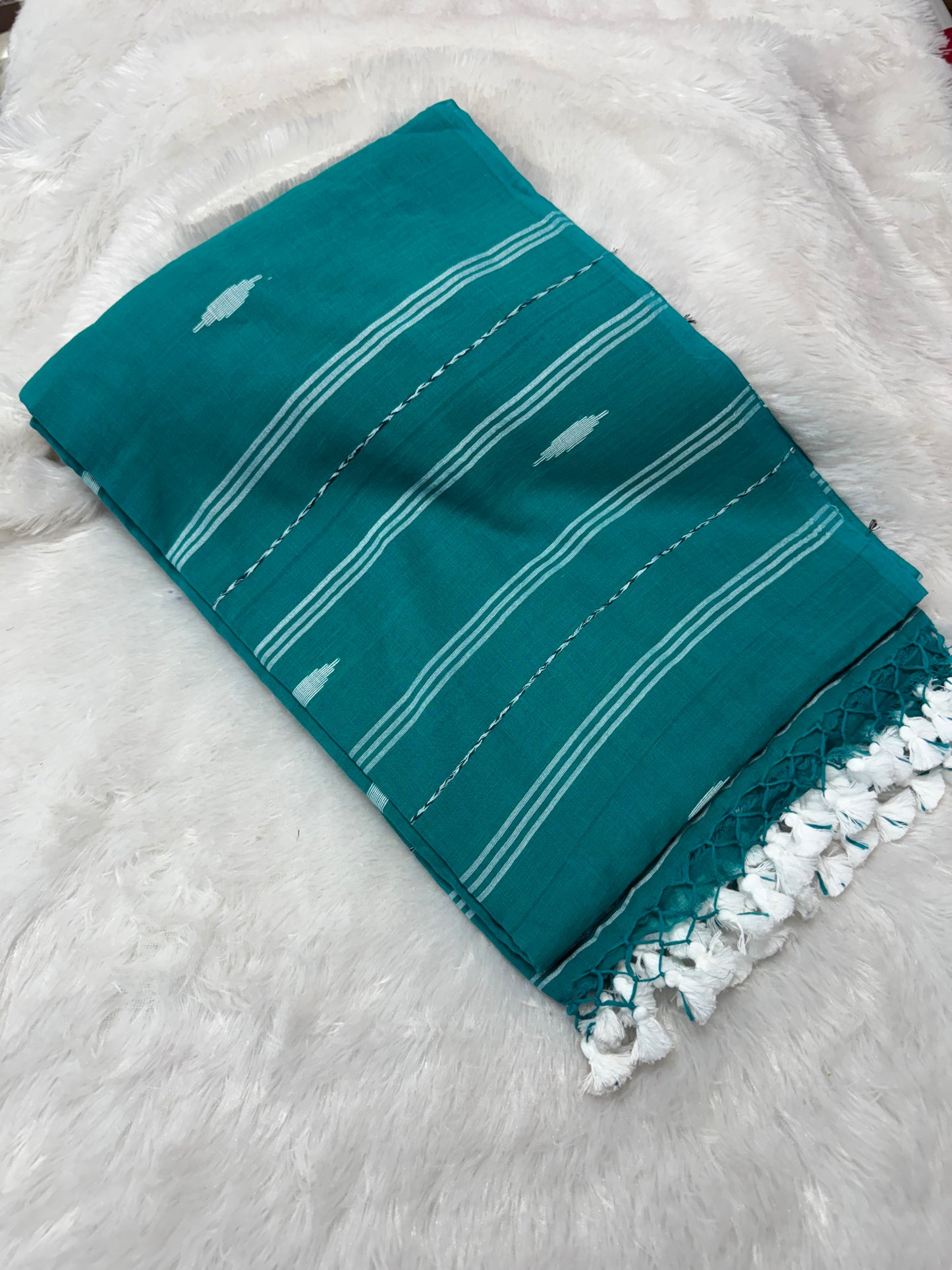 Pure Mulcotton Jamdhani saree-SR1216L
