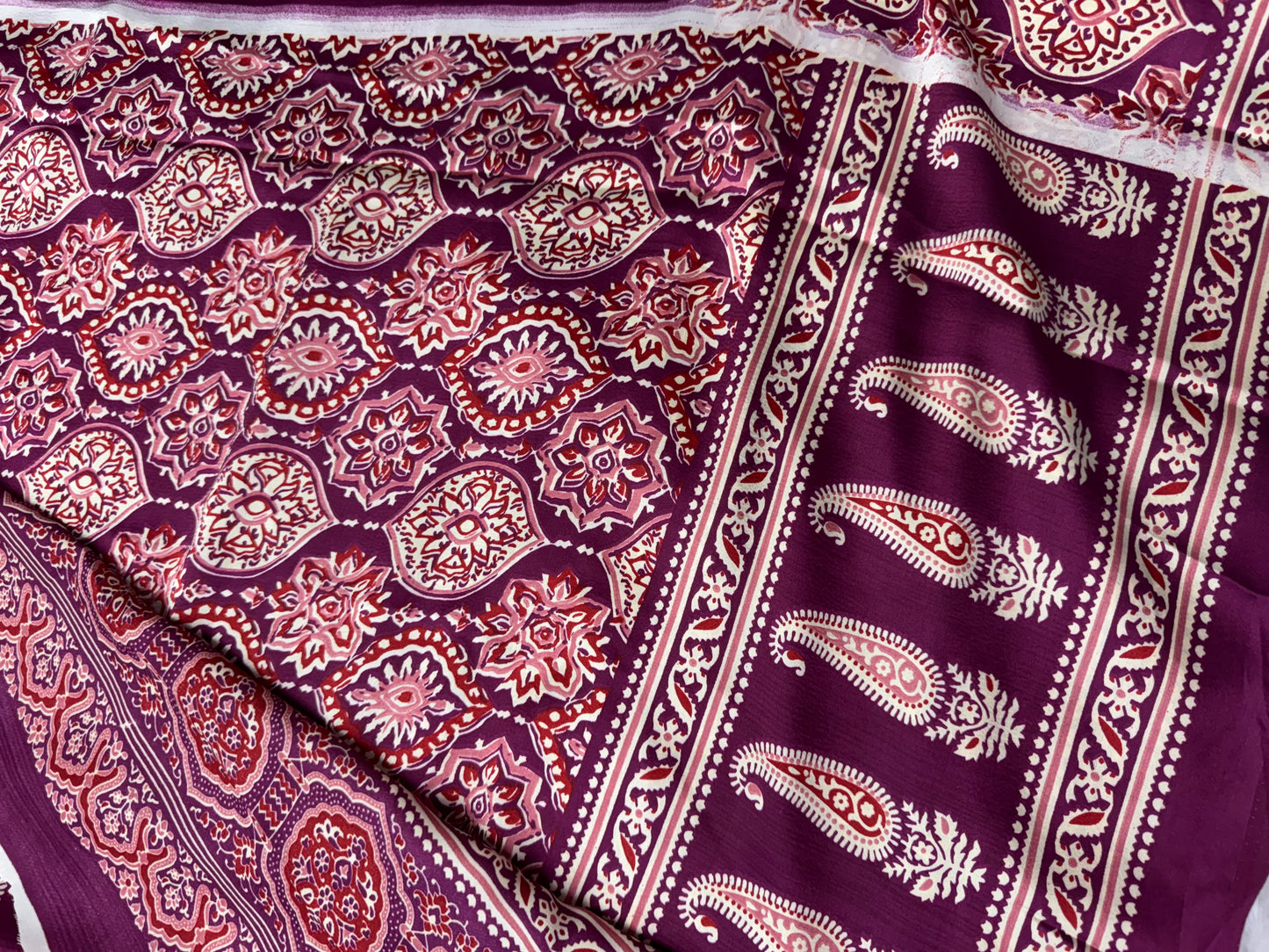 Ajrakh saree-SR1070C