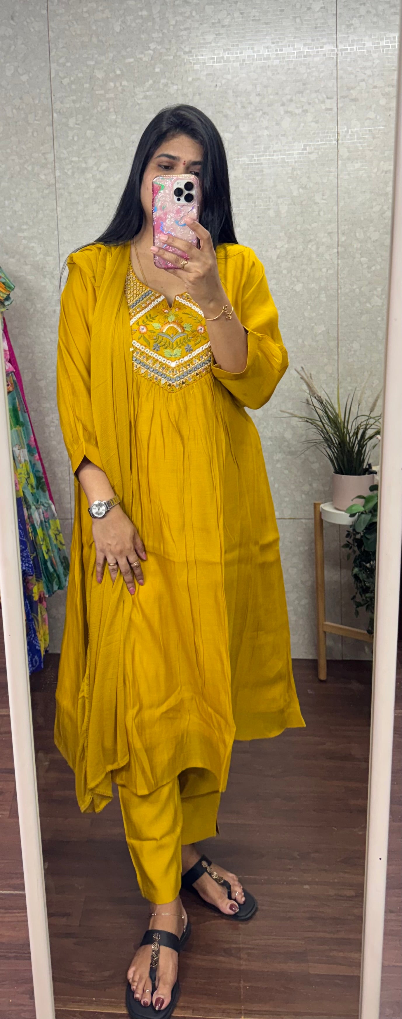 Pure Mulchanderi suit-SRS059E