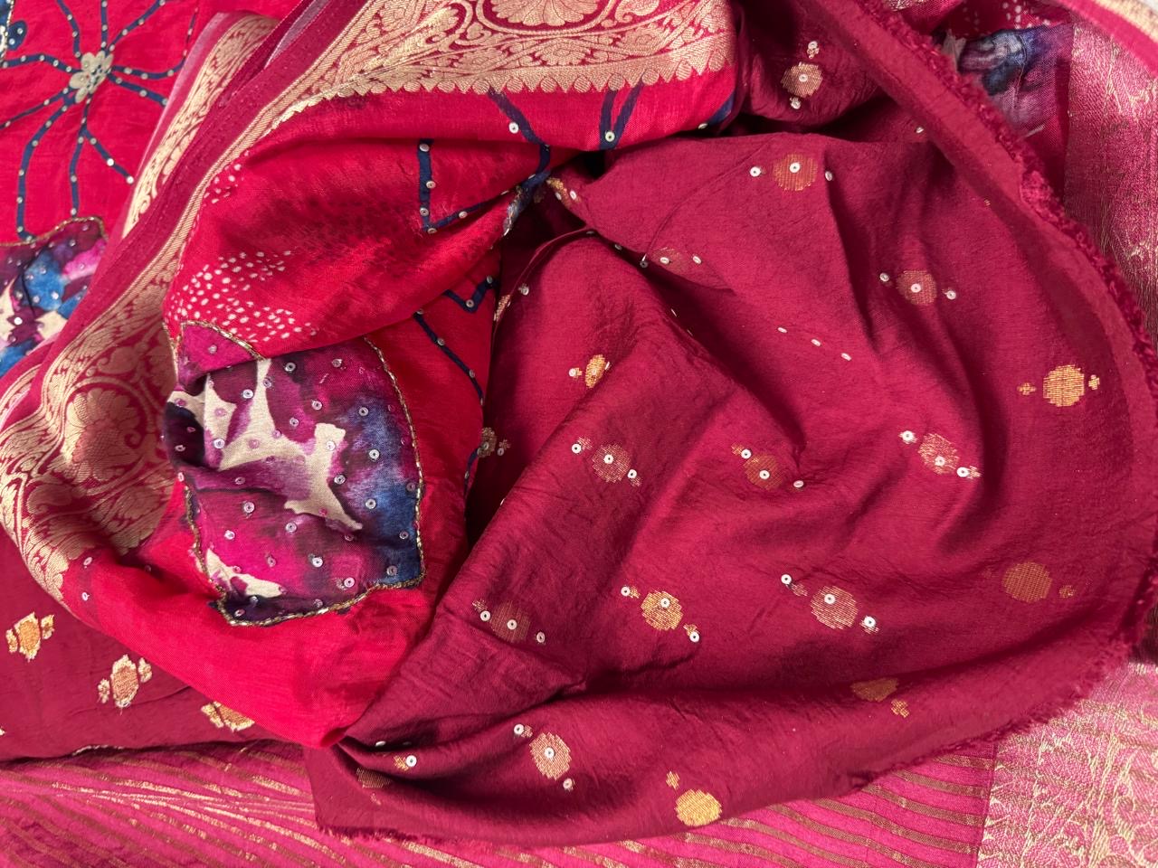 Crepe silk work saree-SRCS003