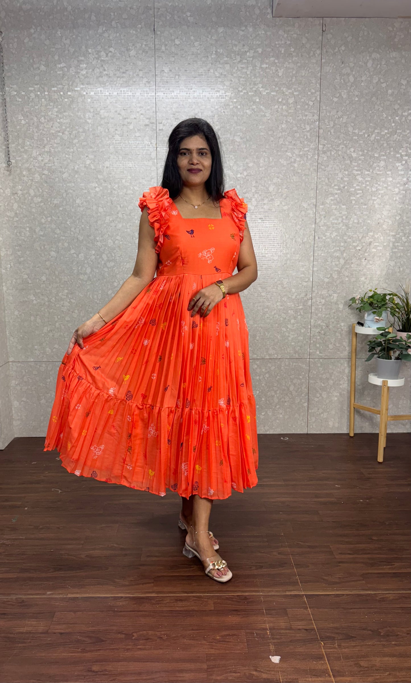 Chanderi Frock-SRF1017F