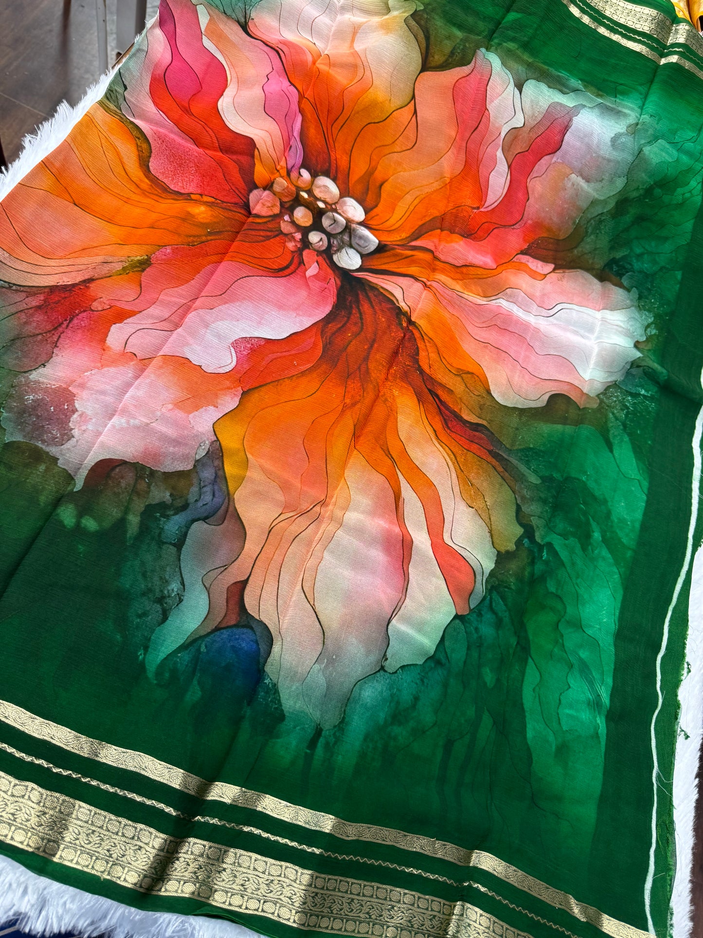 Pure Chiffon digital print saree-SR1150G