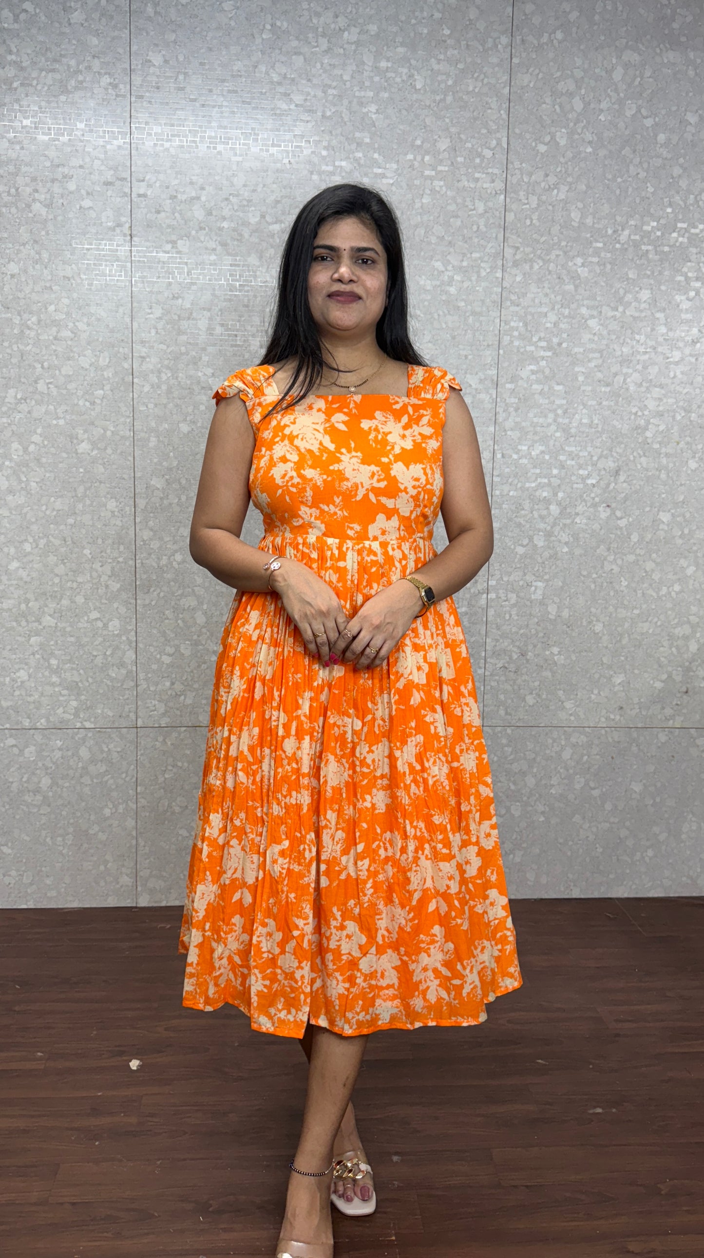 Pure mulcotton frock-SRF1010A