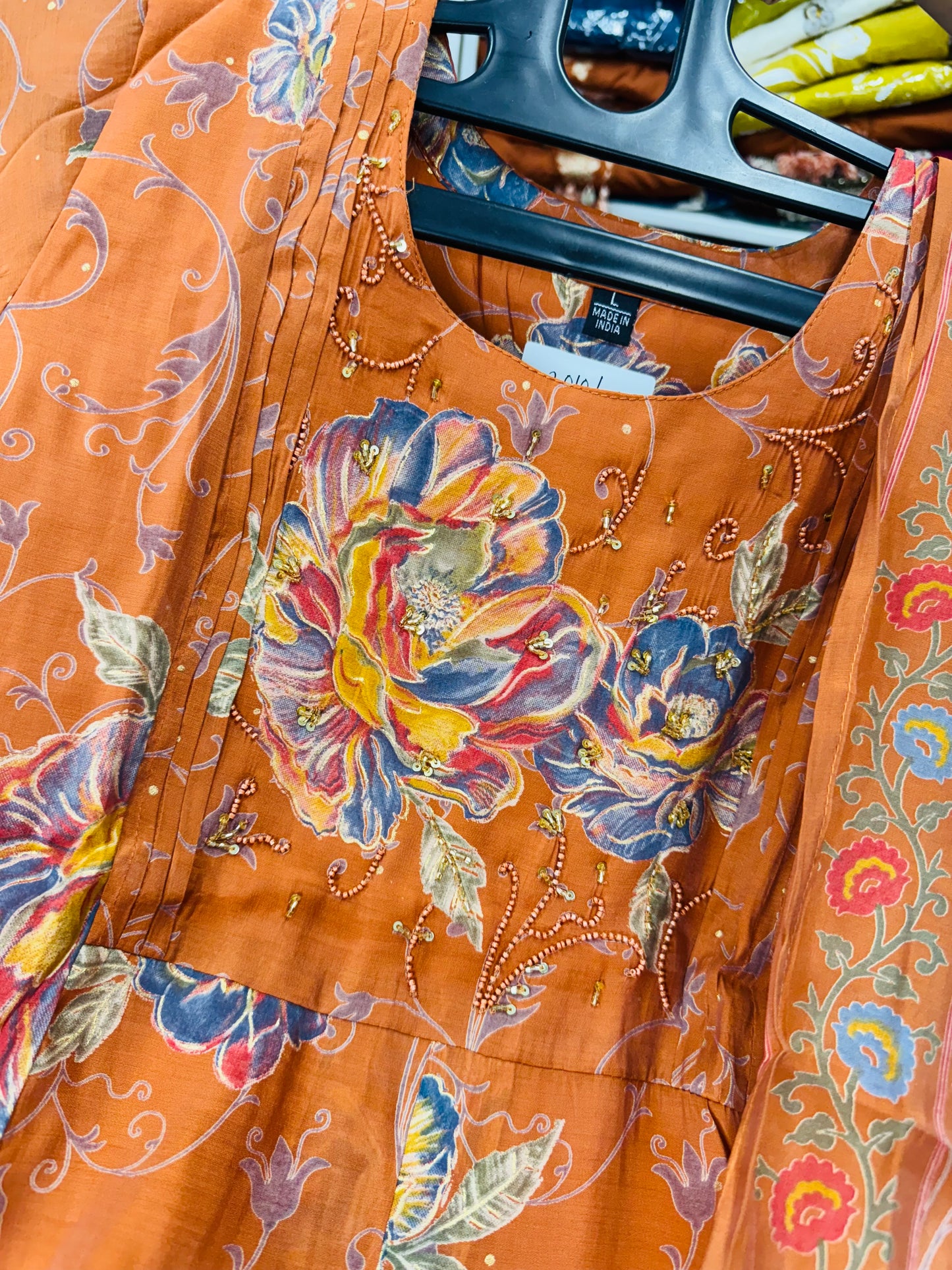 Printed Mulchanderi suit-SRS036A