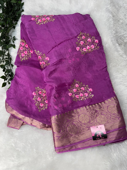 Russian silk saree-SR1097C