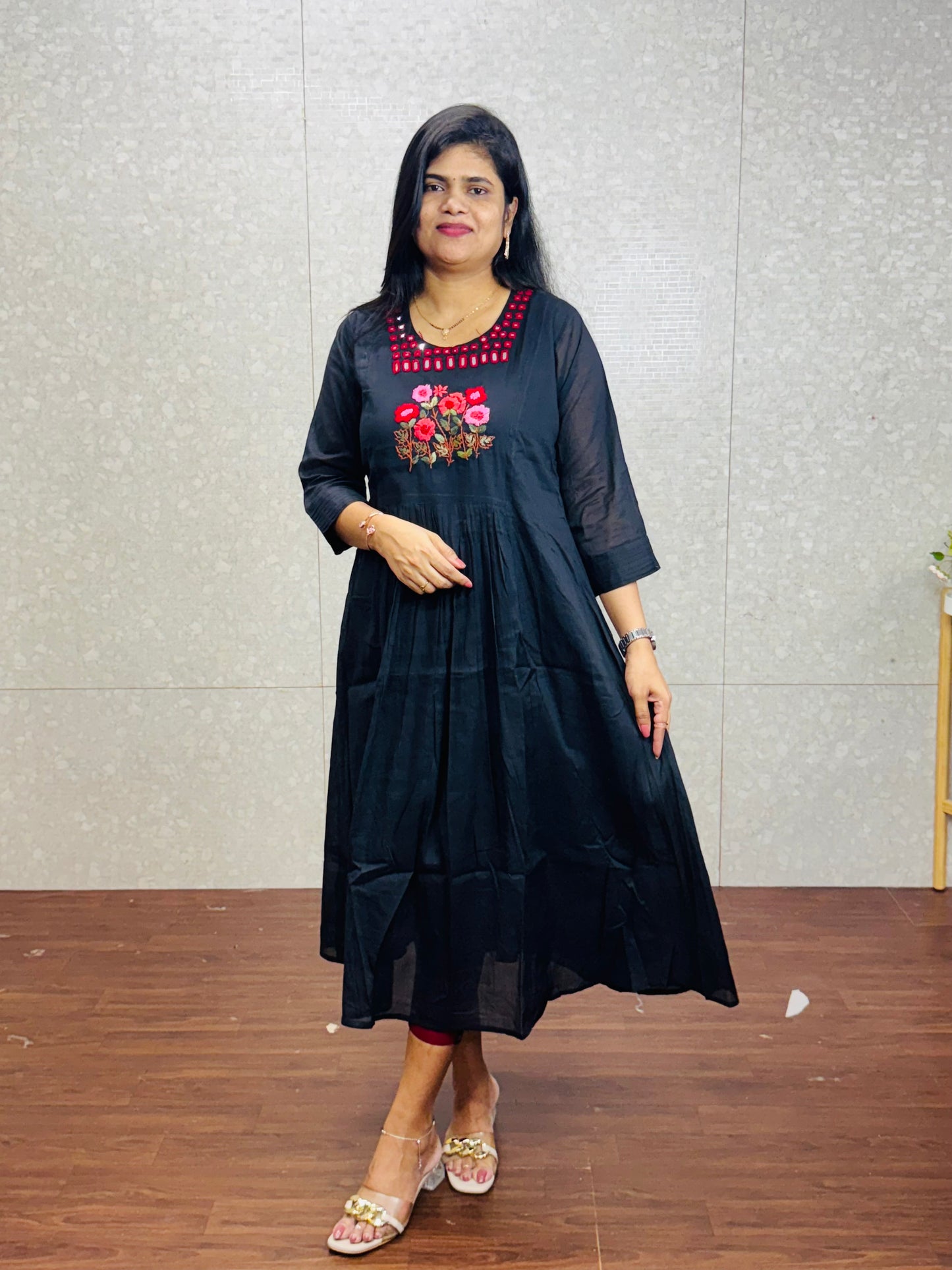 Pure mulmul cotton frocks-SRF2005B