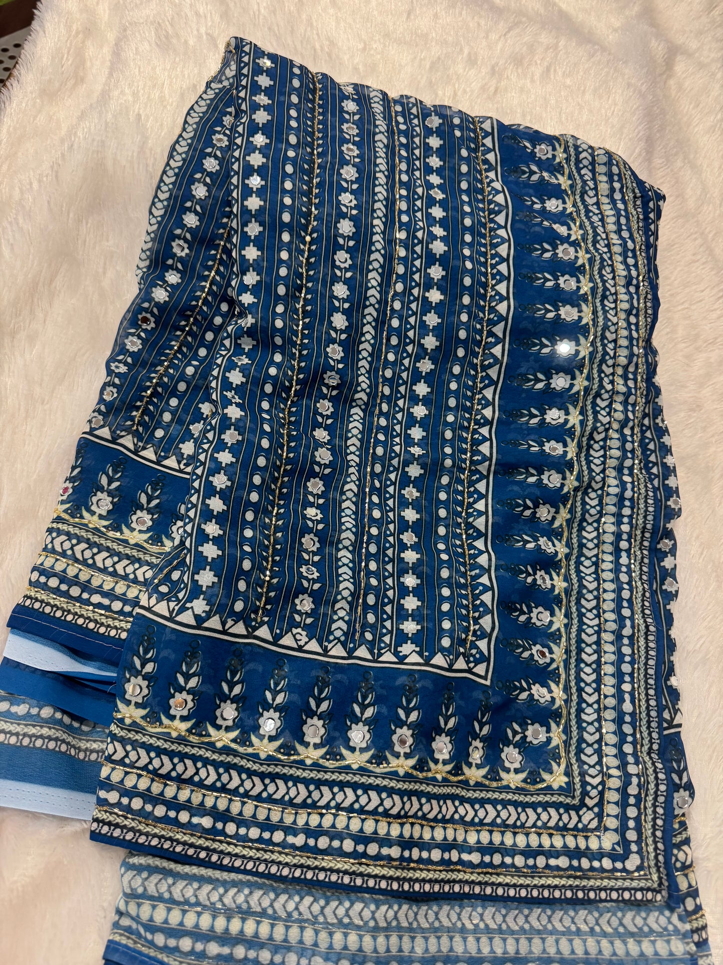 Fancy Georget work saree-SR1214A