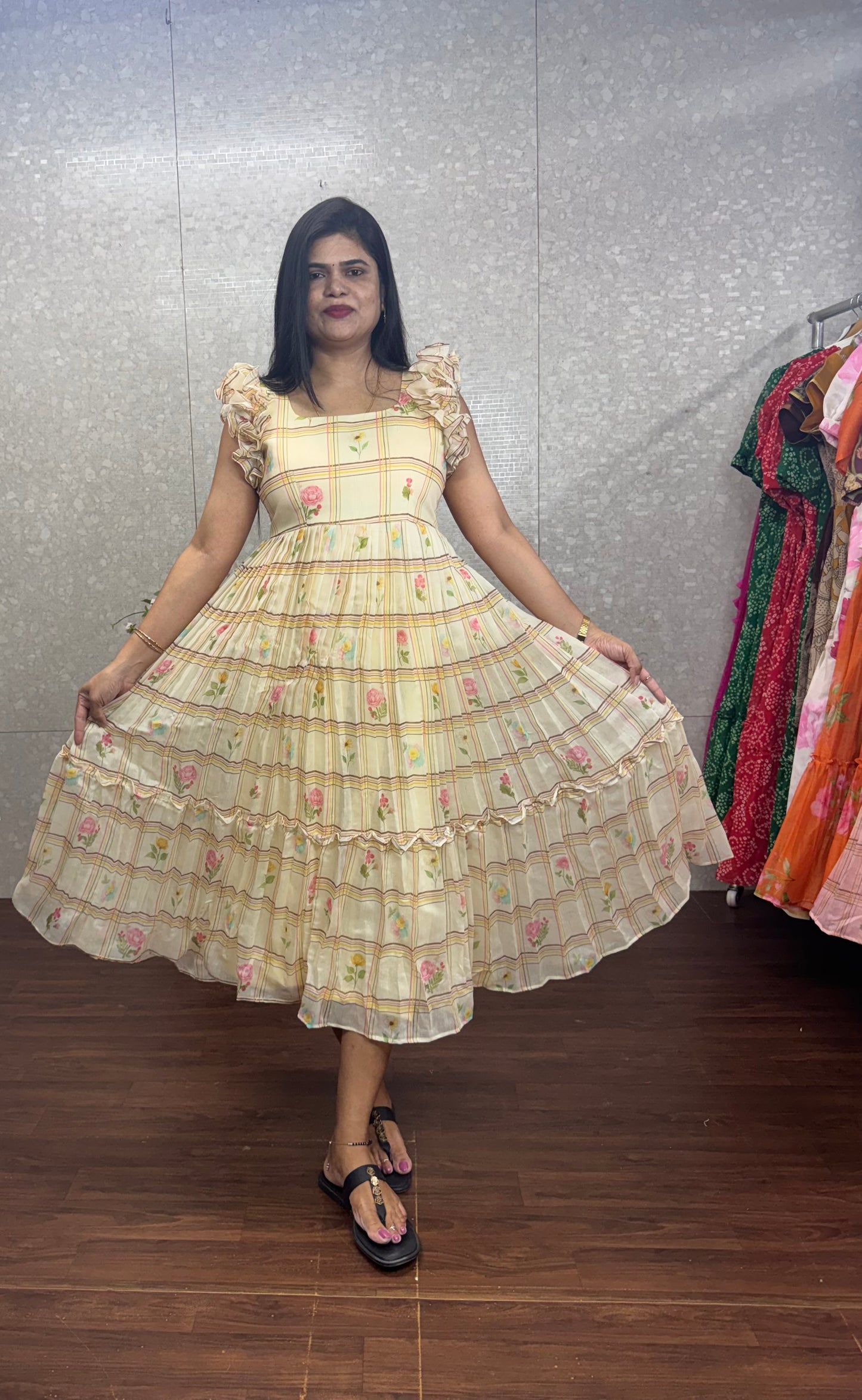 Mulchanderi frocks -SRF1051A