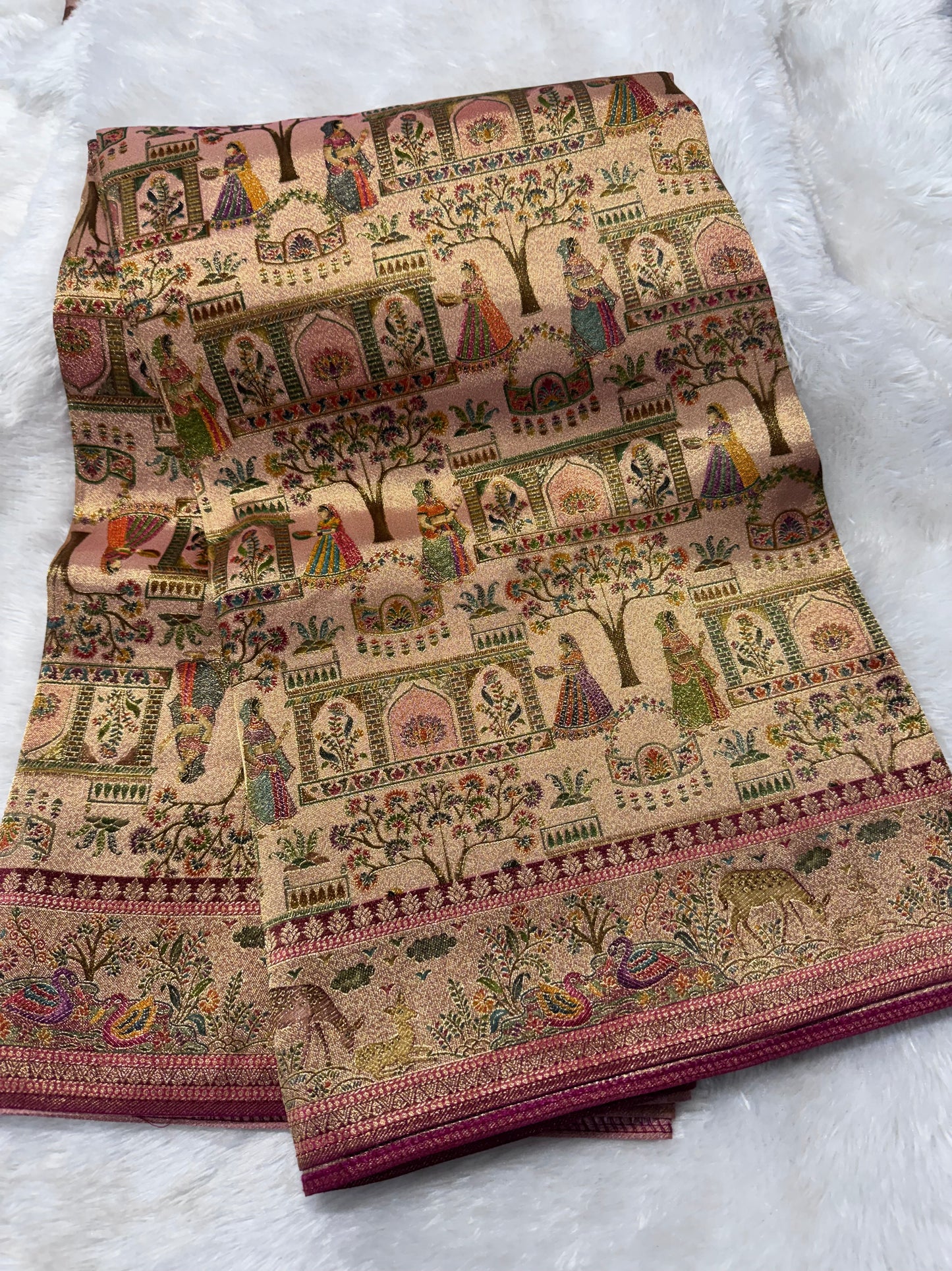 Pure Banarasi tissue Georget saree-SR1269F
