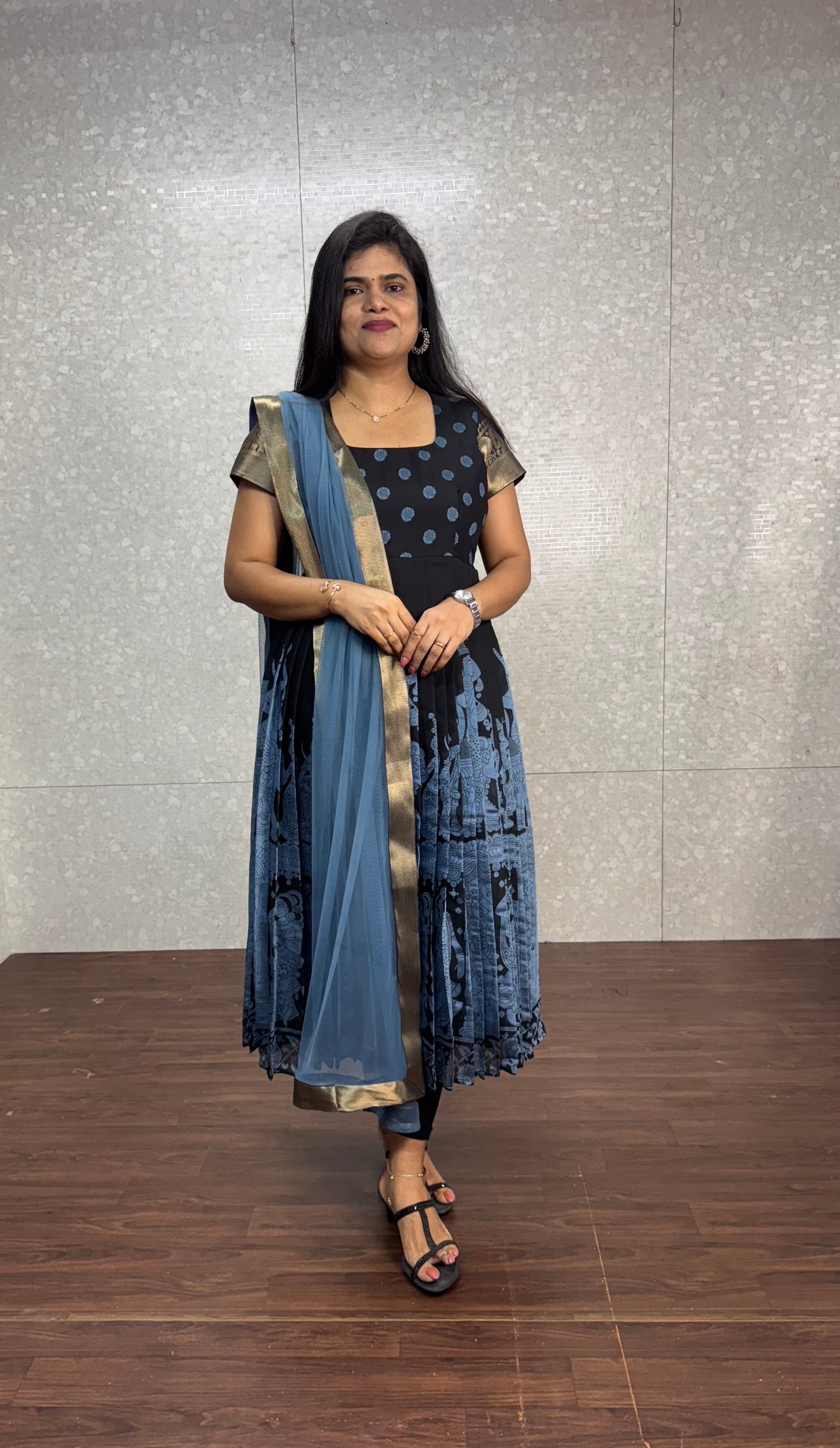 Kalamkari Anarkali-SRF011A