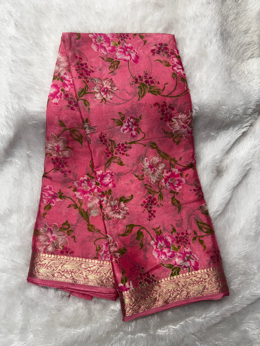Chinnon floral print saree-ST1236a