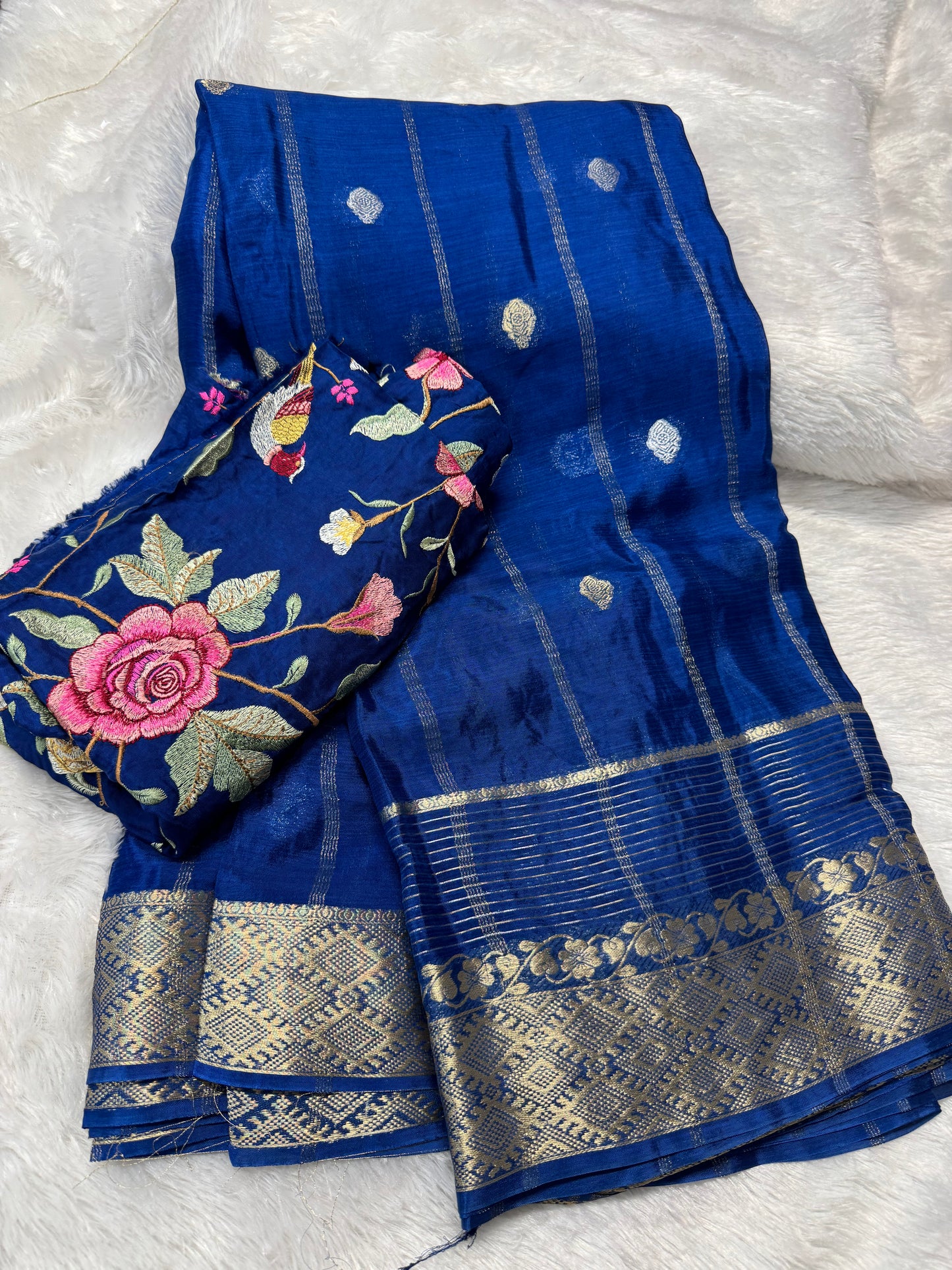 Pure chinnon silk sarees-SR1179A