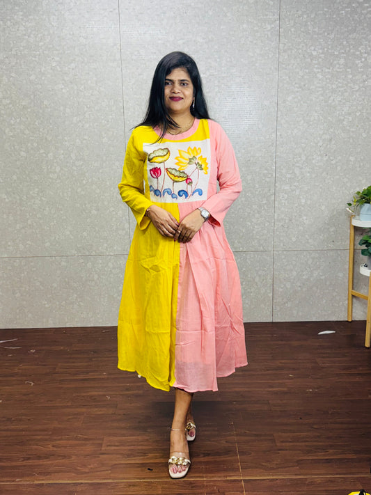 Pure Mulmul cotton frock-SRF2002