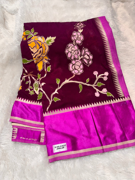 Mushru silk Jamdhani saree-SR1274B