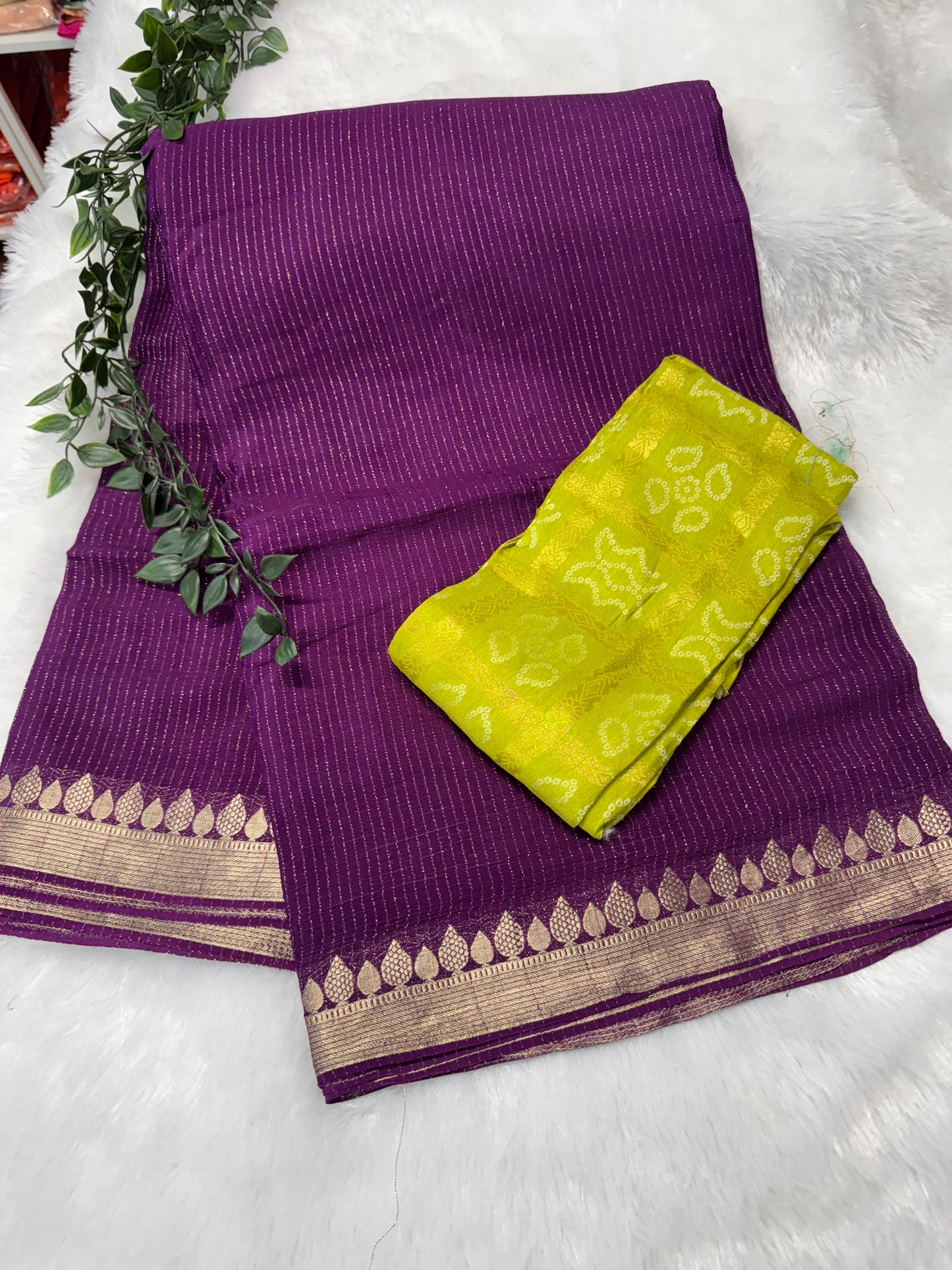 Pure Chinnon crepe saree-SR1027A