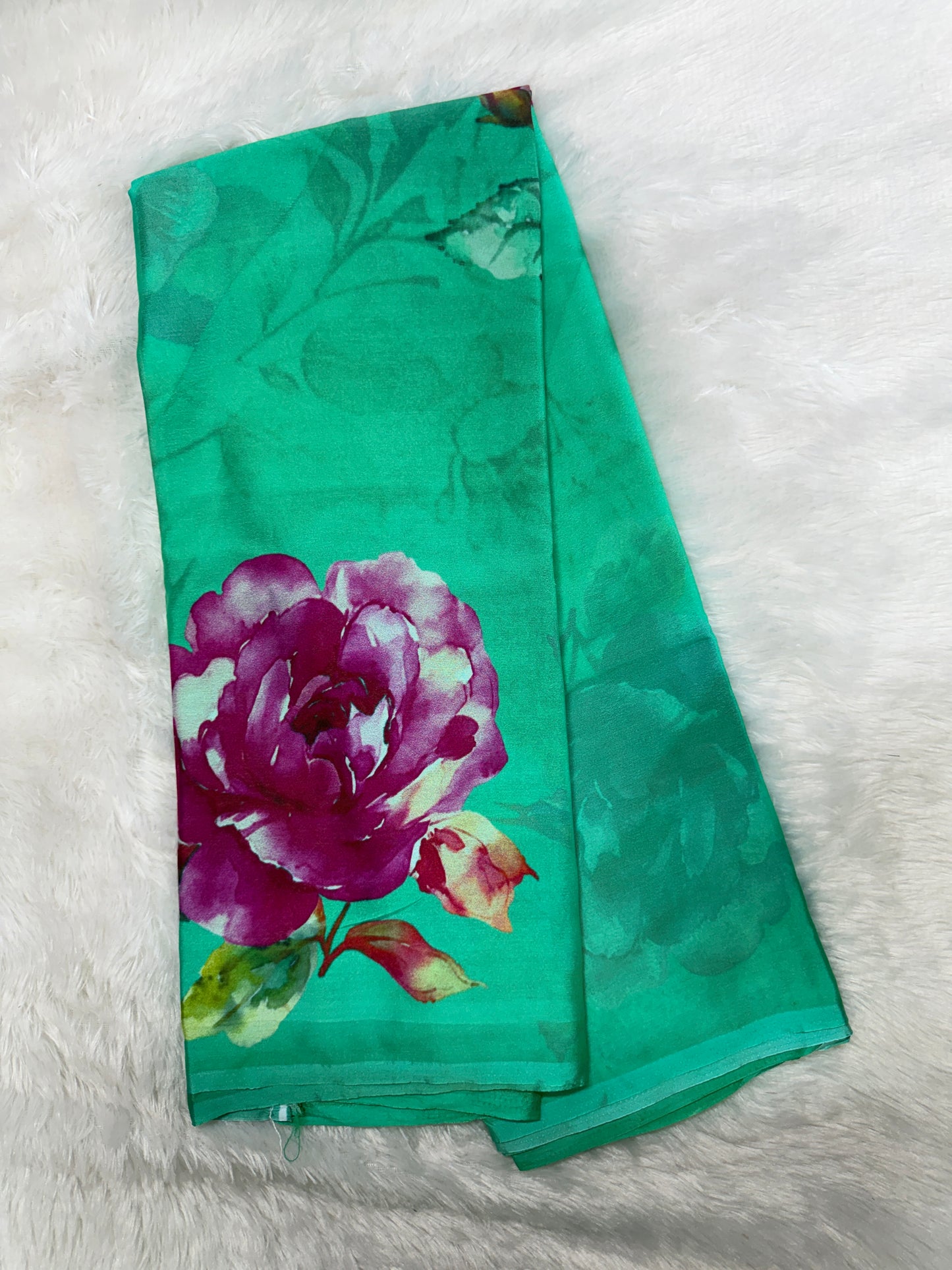 Soft chinnon digital print saree-SR1225K