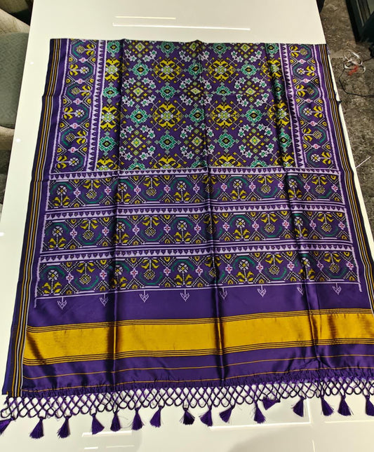 Spun silk Patola saree-SR1183G