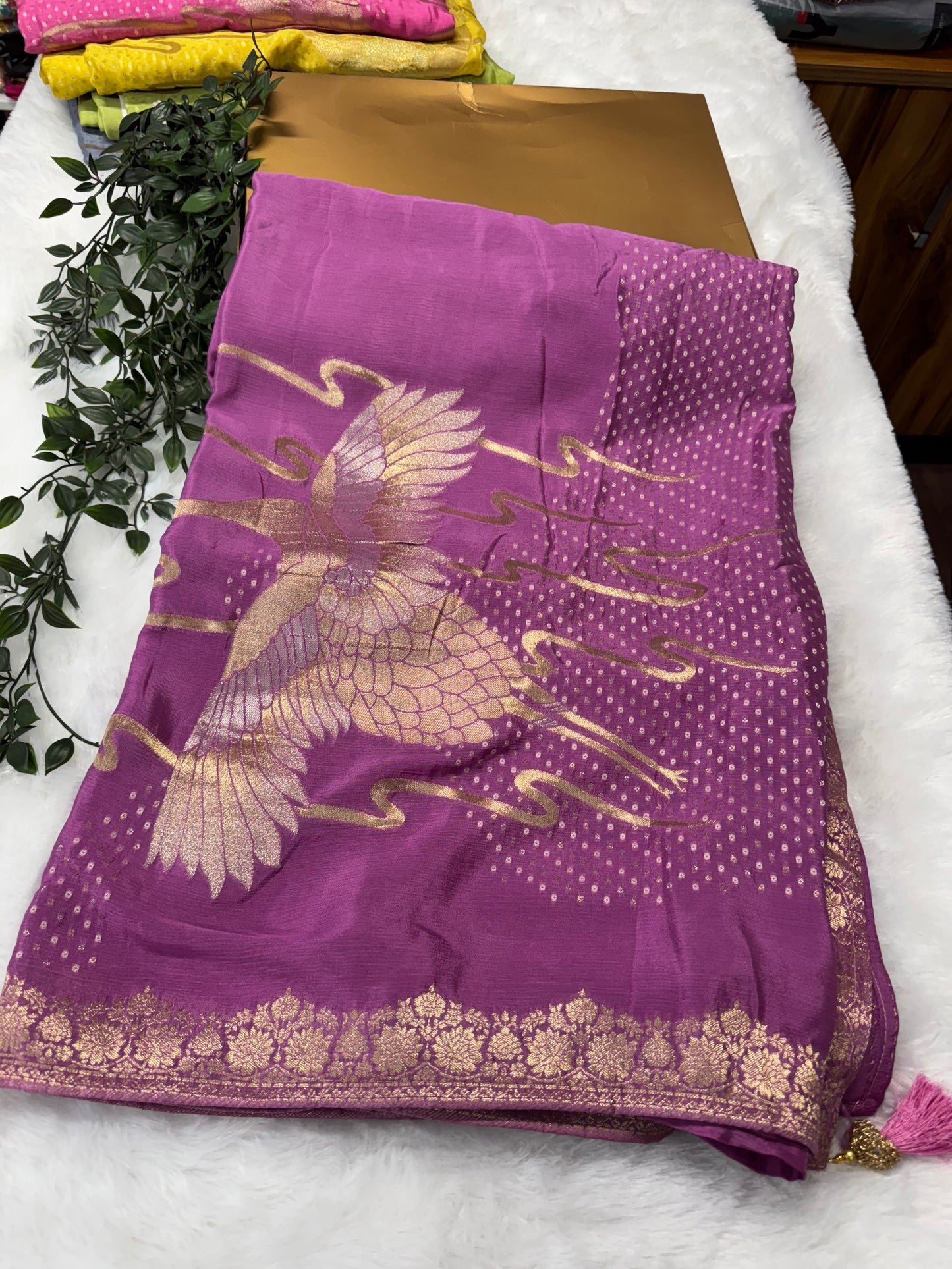 Chinnon Bandhini Weaving Saree-SR1009