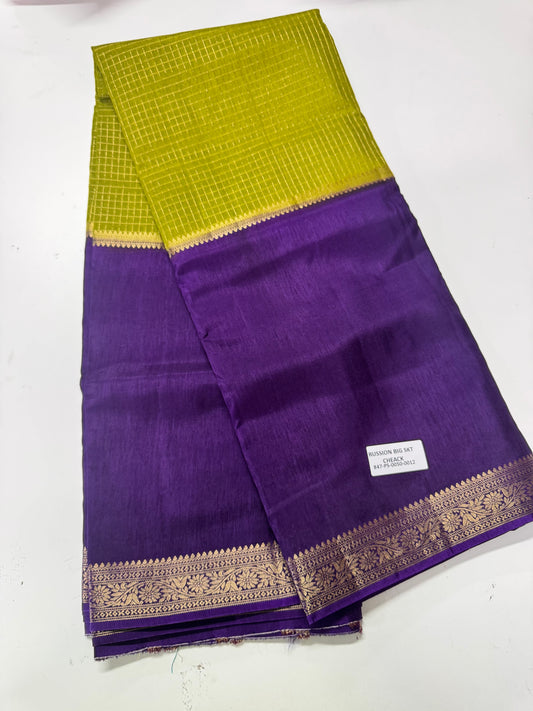 Russian Georget checks saree-SR1287A