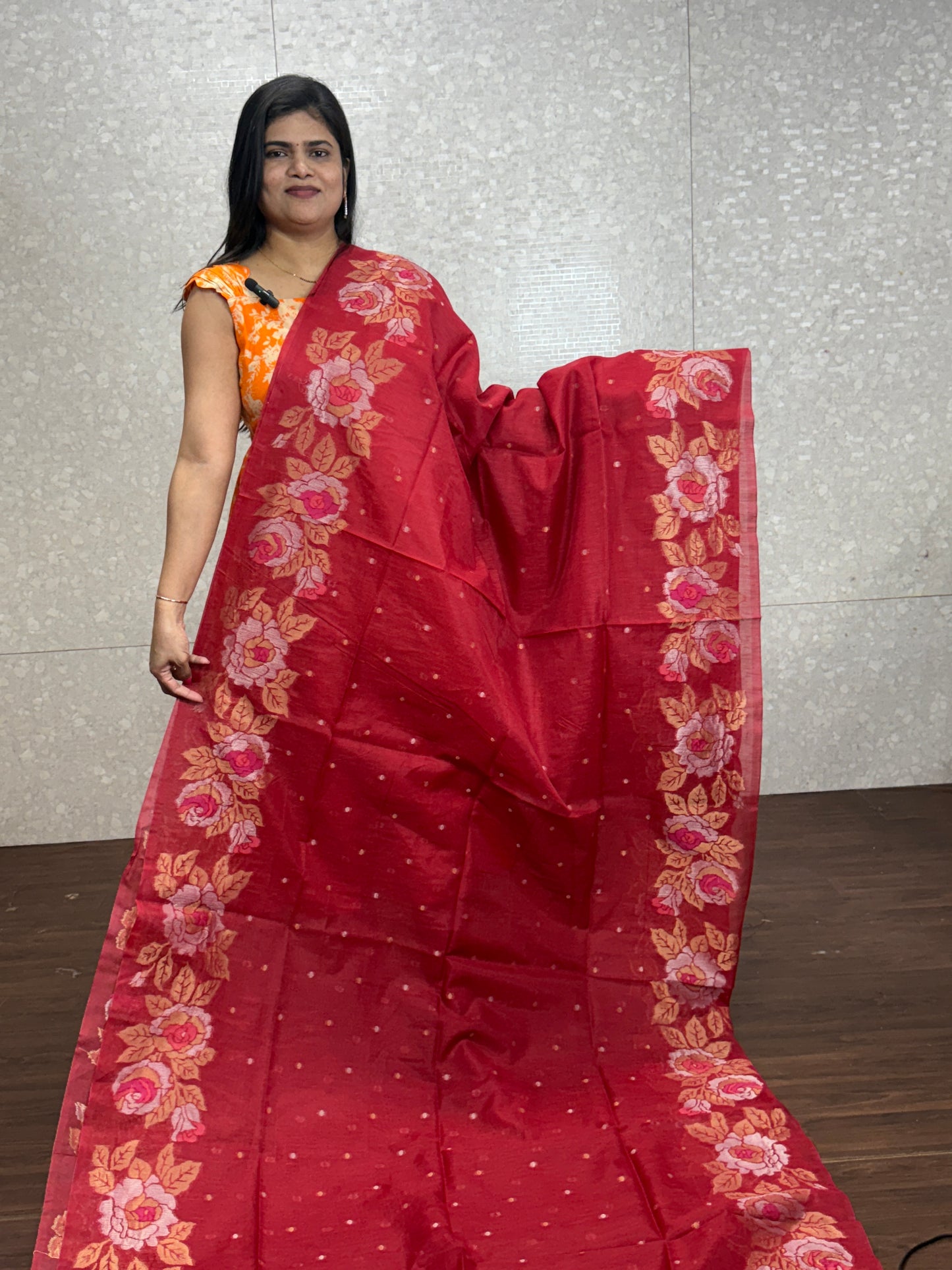 Linen silk saree-SR1002F