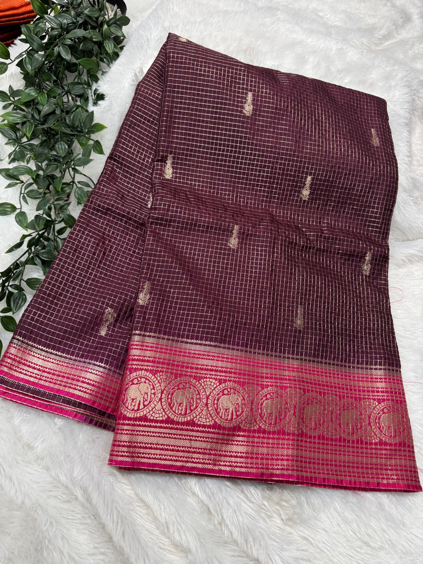 Vintage checks Mysore Georget-SR1174F
