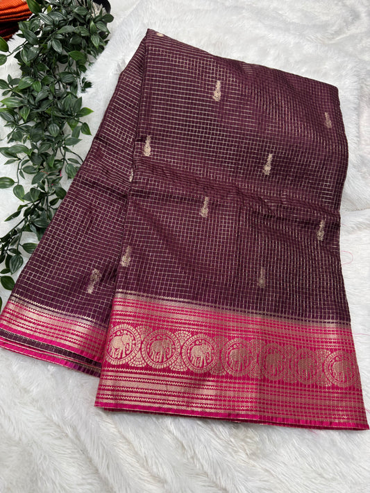 Vintage checks Mysore Georget-SR1174F