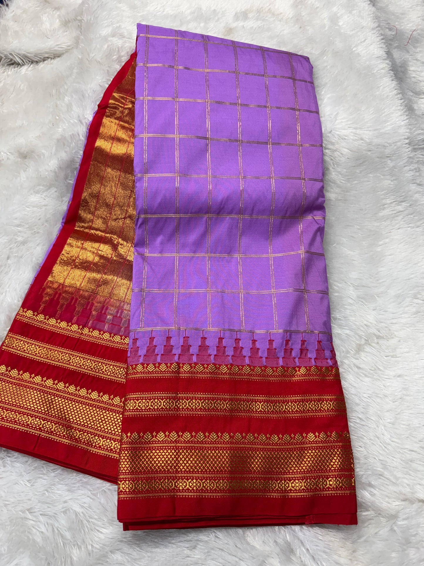 Narayanpet pattu checks saree-SR1248C