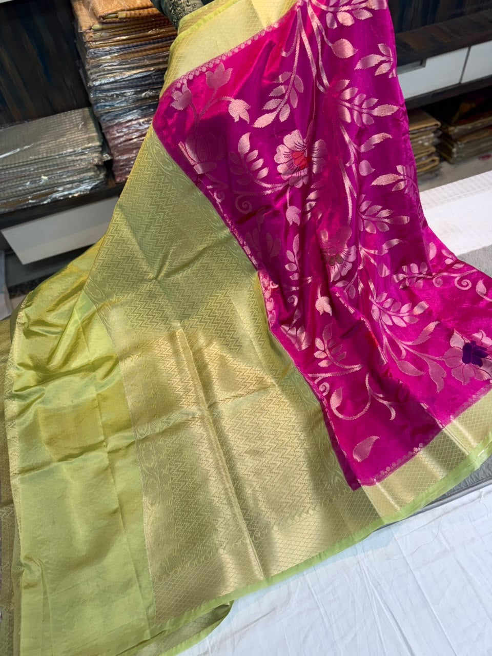 Banaras Paper silk sarees-SR1302