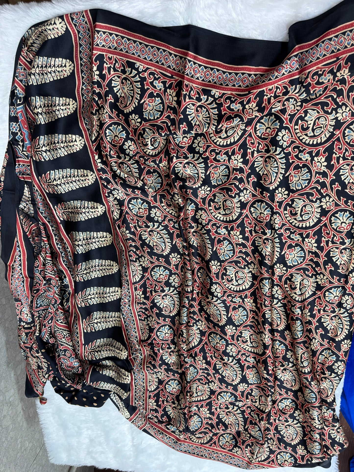 Ajrak Print Saree